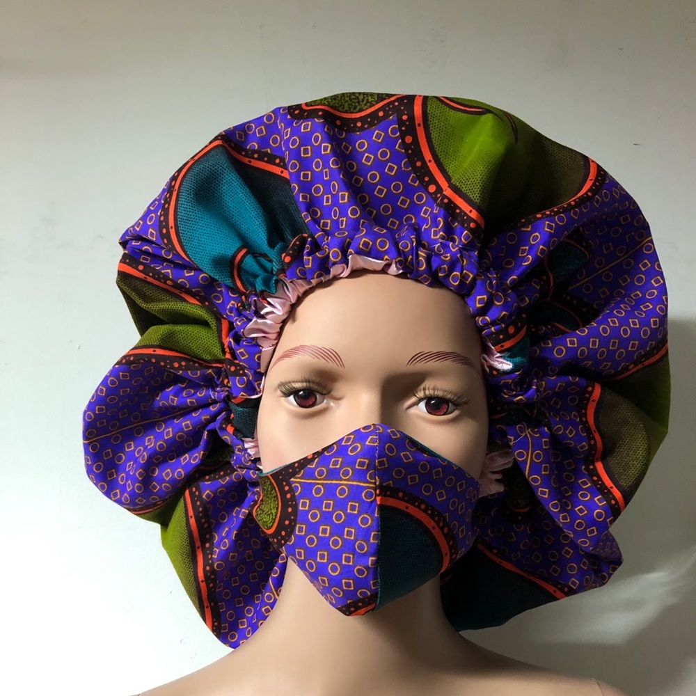 Females Reversible braiding hairs head bonnet